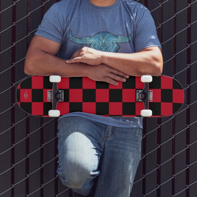 Skateboards Black and Red Chequered HAMbWG  (Outdoor 3)