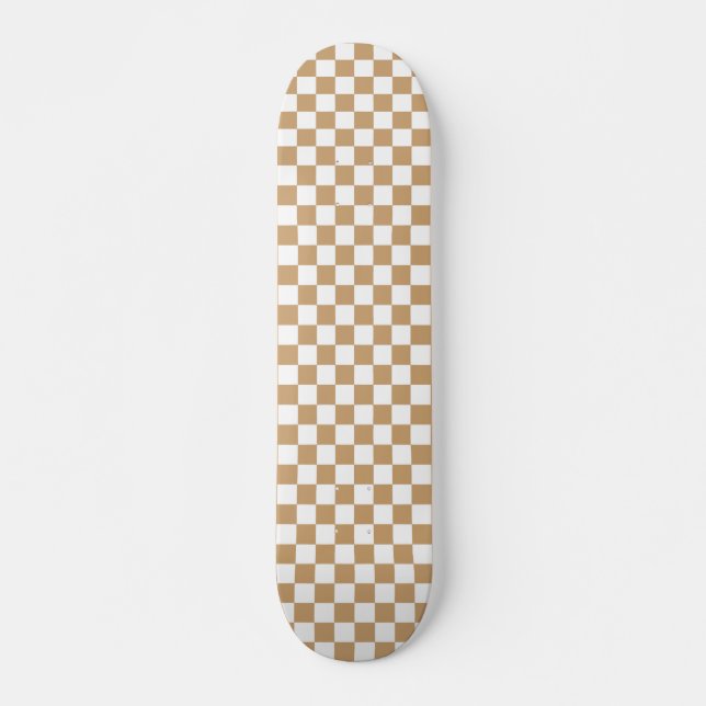 Skateboards Chequered Pattern-black and white  (Front)
