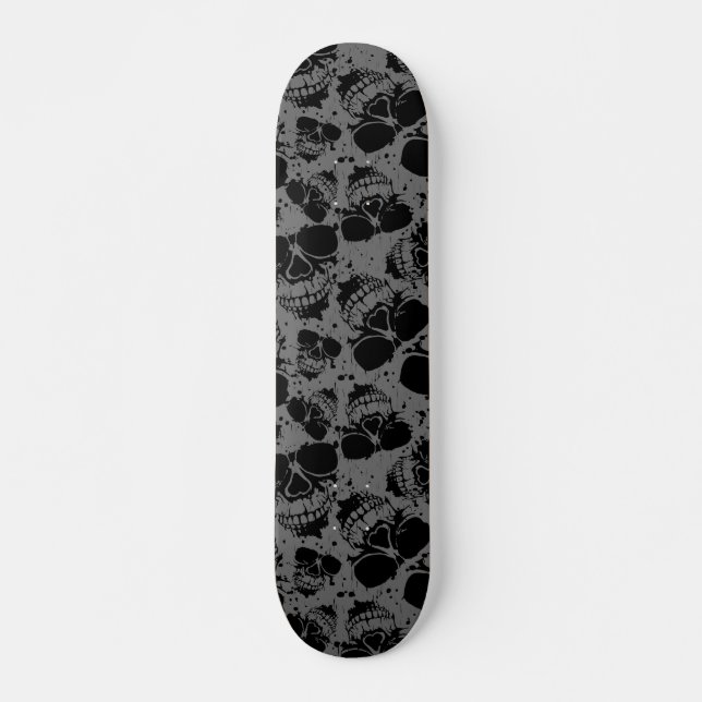 Skateboards Skull pattern_black and white  (Front)