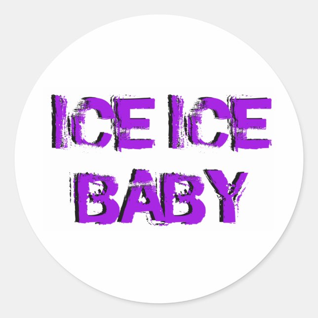 SkateChick Ice Ice Baby Classic Round Sticker (Front)