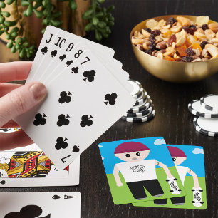 Skater Boy Playing Cards