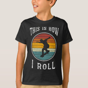 Skater Boy Sk8 Retro Skateboard T-Shirt