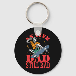 Skater Dad Still Rad Skeleton Skate Father’s Day 6 Key Ring