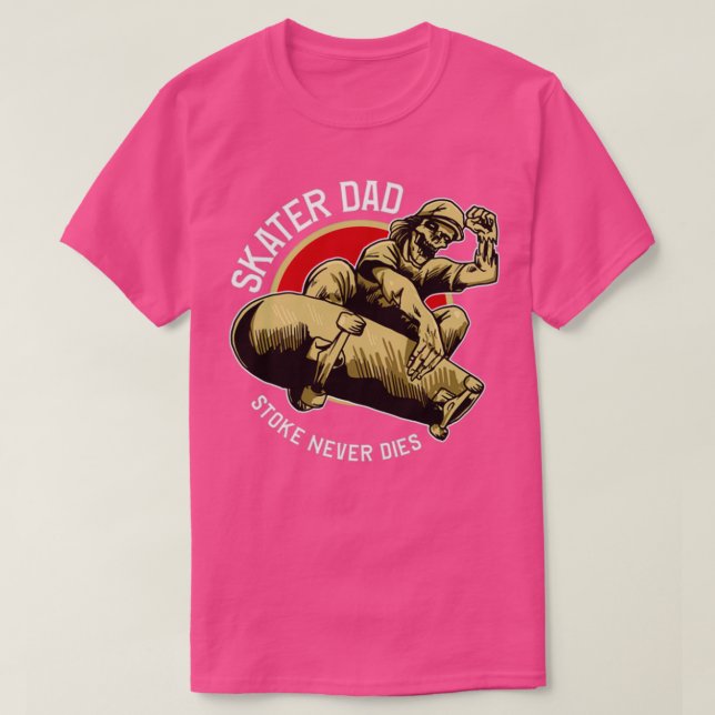 Skater Dad Stoke Never Dies Skeleton Air T-Shirt (Design Front)