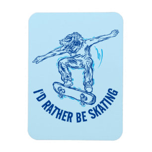 Skater Doing Mid-Air, Rather Be Skating Magnet