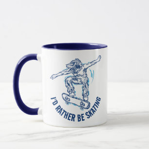 Skater Doing Mid-Air, Rather Be Skating Mug
