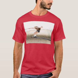 skater extreme stunt using skateboard in extreme o T-Shirt