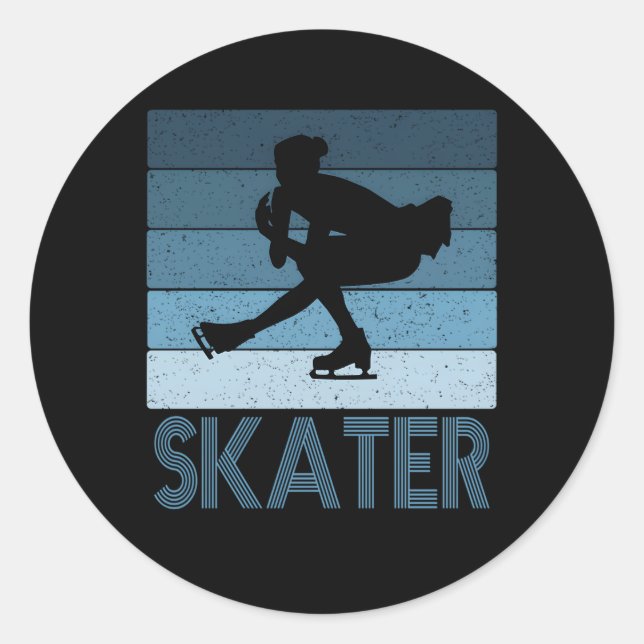 Skater Figure Skating Ice Dancing N Mum Classic Round Sticker (Front)