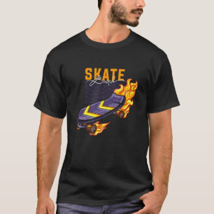 Skater  For Men Ollie Kids Boys Girls Sk8ing Kickf T-Shirt