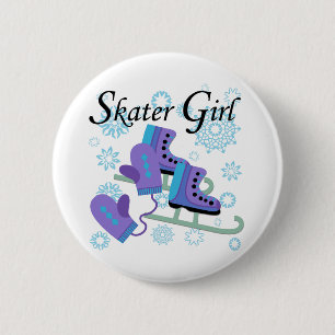 Skater Girl 6 Cm Round Badge