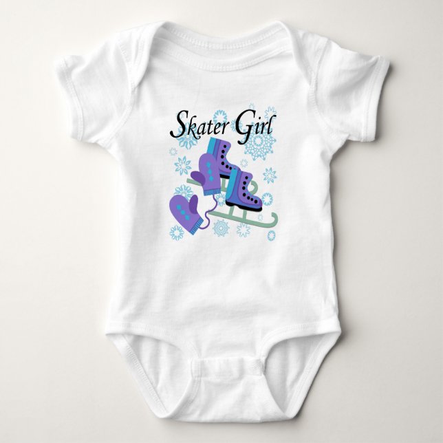 Skater Girl Baby Bodysuit (Front)