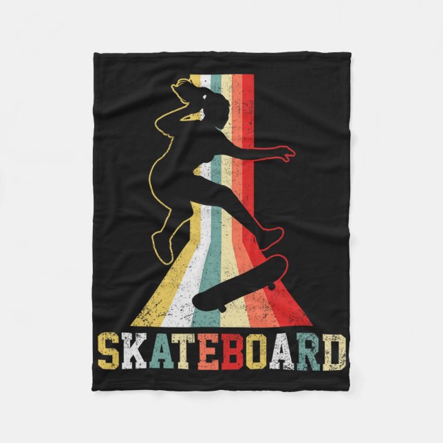 Skater Girl Gift  Fleece Blanket (Front)