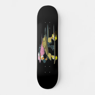 Skater Girl In Motion Skateboard