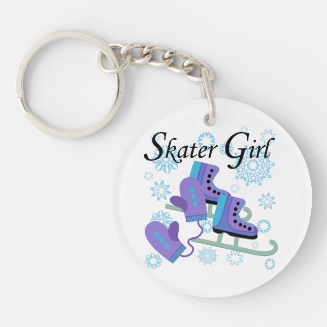 Skater Girl Key Ring (Front)