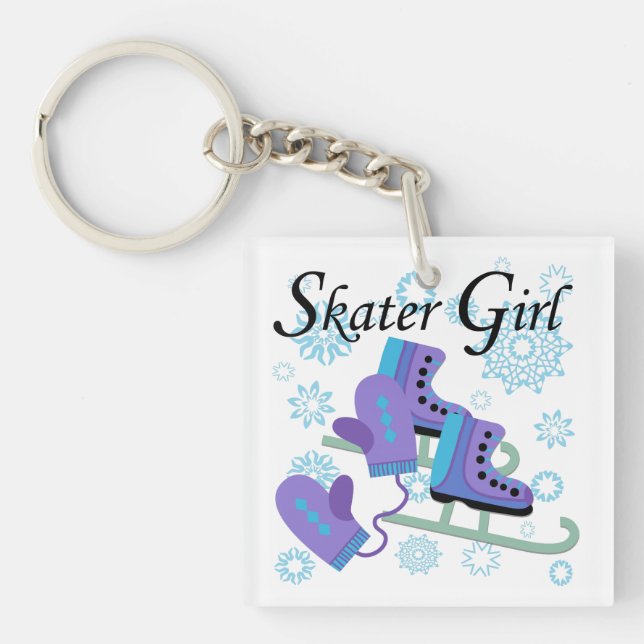 Skater Girl Key Ring (Front)