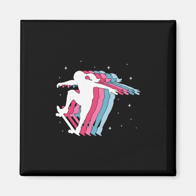 Skater Girl Skateboarder Skateboarding Girls Gift  Magnet (Front)