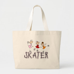 Skater Girl T-shirts and Gifts Large Tote Bag
