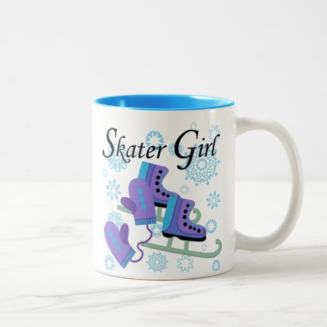 Skater Girl Two-Tone Coffee Mug (Right)