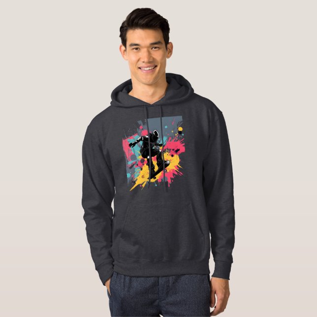 Skater Graffiti Splash Hoodie (Front Full)
