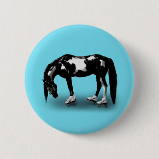 Skater Horse 6 Cm Round Badge