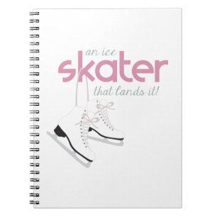 Skater Lands It Spiral Notebook