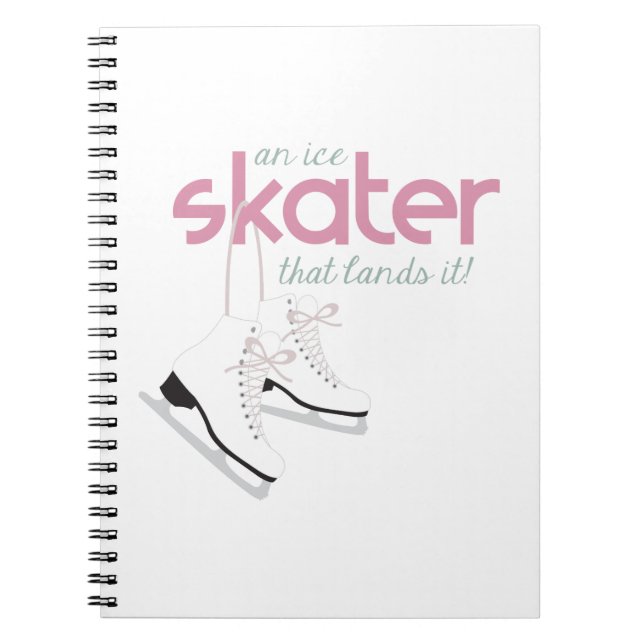 Skater Lands It Spiral Notebook (Front)