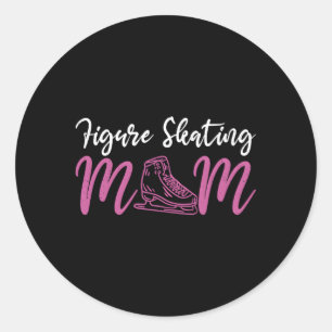 Skater Mum Figure Skating Mum Ice Skate Classic Round Sticker