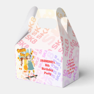 Skater Park Fun Girl Birthday Party Favour Box