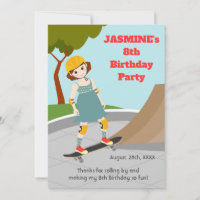 Skater Park Fun Girl Birthday Party