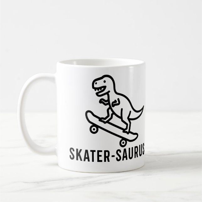 Skater-Saurus Coffee Mug (Left)