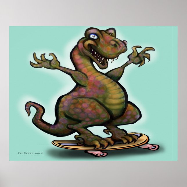 Skater Saurus Rex Poster (Front)