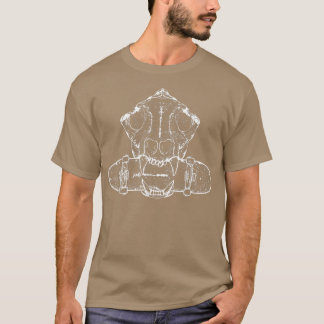 Skater Skateboard TRe Dinosaur Skeleton Skateboard T-Shirt