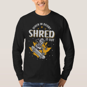 Skater Skateboarding Skeleton On Skateboard Old Sc T-Shirt