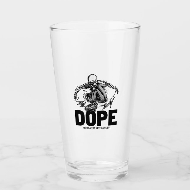 Skater skeleton glass (Front)