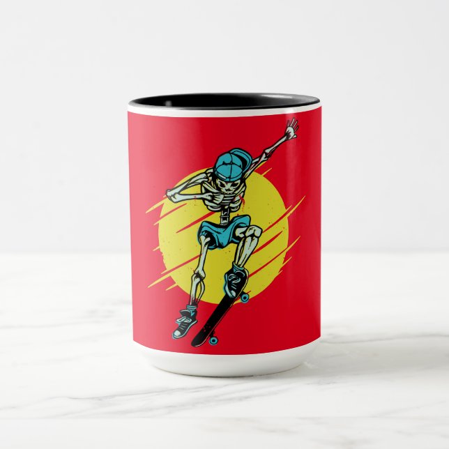 Skater Skeleton Mug (Center)