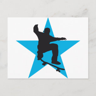 Skater Star C 2c Postcard