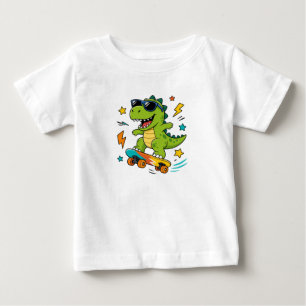 Skater T-Rex Dinosaur T-Shirt – Cool Toddler & Kid