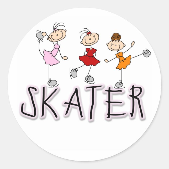 Skater T-shirts and Gifts Classic Round Sticker (Front)