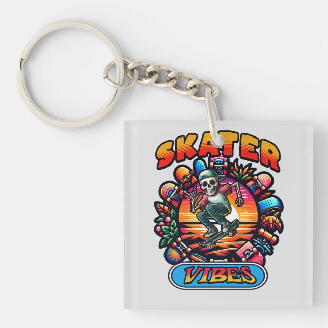 SKATER VIBES! KEY RING (Front)