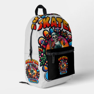 SKATER VIBES! PRINTED BACKPACK
