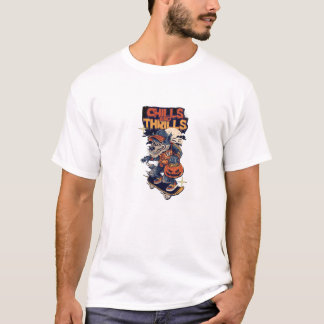 Skater Werewolf Halloween T-Shirt – Retro “Chills