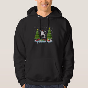 Skater Xmas Tree Lighting Men Women Ugly Christmas Hoodie