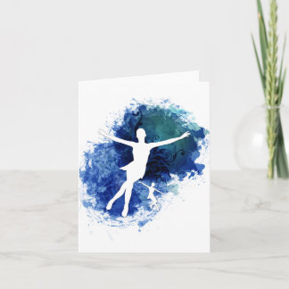 Skaters Blue Background Card