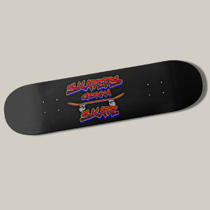 Skaters Gonna Skate Skateboard Red Blue Graffiti