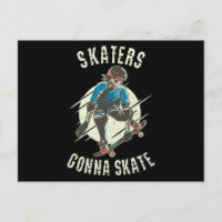 Skaters gonna Skate Skeleton Skateboarder
