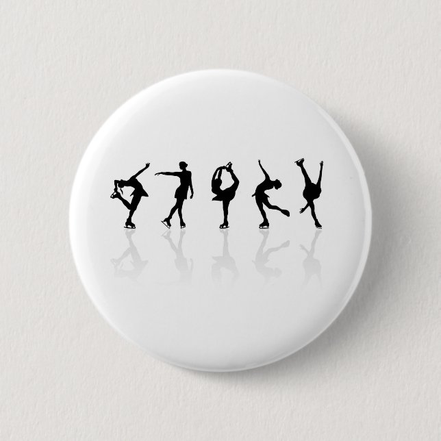 Skaters & Reflections 6 Cm Round Badge (Front)