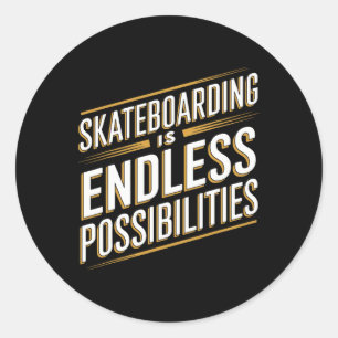 Skaters Skateparks Skater Skateboarding Skater Boy Classic Round Sticker
