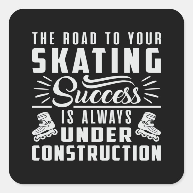 Skates Inline Skating Skating Inliner Funny Gift Square Sticker (Front)