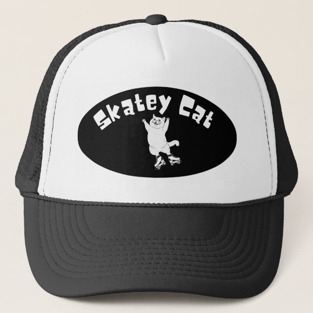 Skatey Cat Trucker Cap (Front)