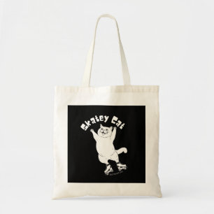 Skatey Cate Black and White Tote Bag